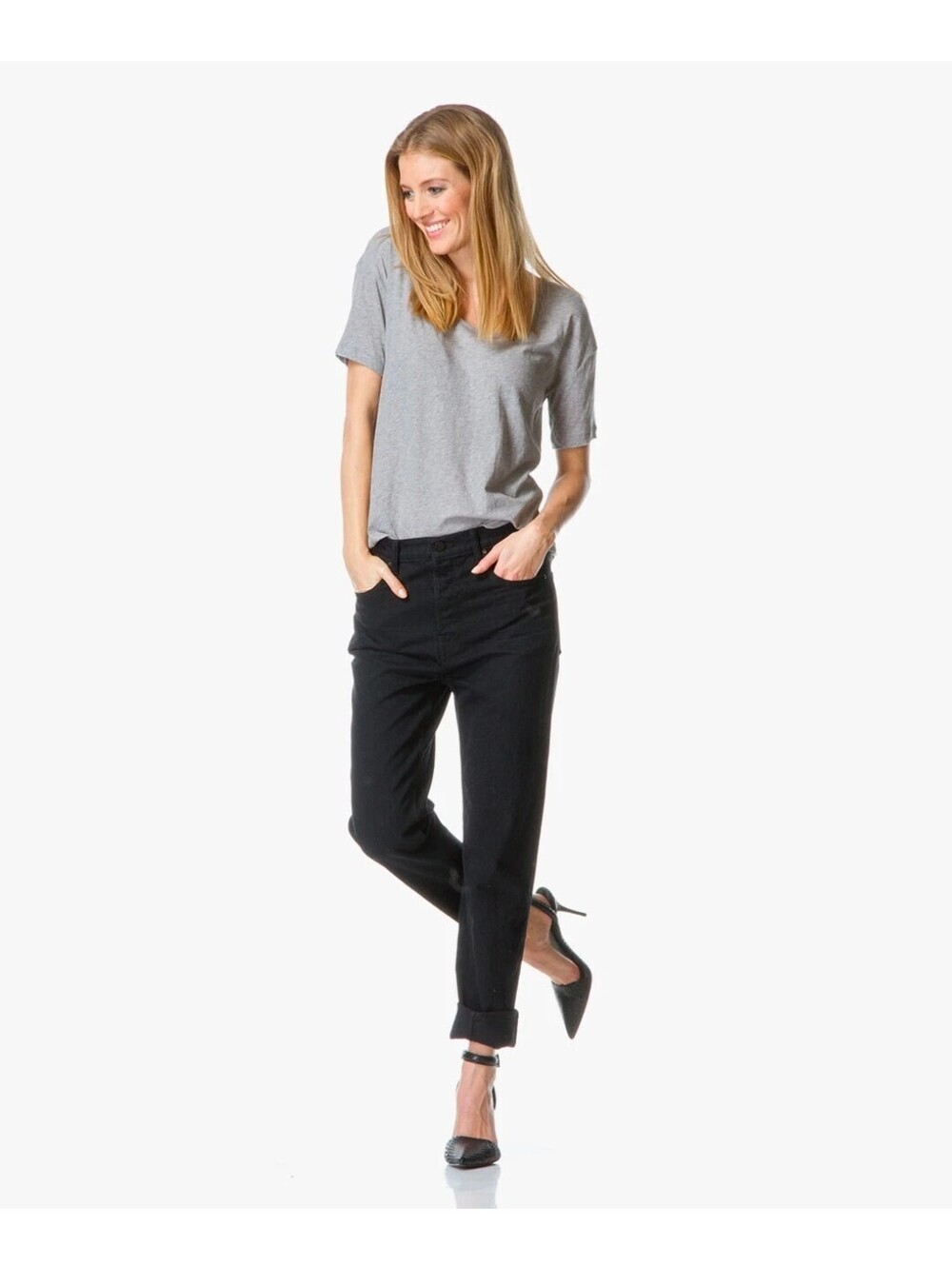 Alexander Wang 003 Black Fade Tapered Jeans Size 25